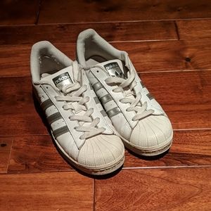 Adidas Superstars White Silver Size 7